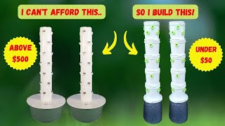 Build Your Own Affordable Hydroponic Grow Tower Under 50  Aeroponics  Vertical Garden [upl. by Lindly]