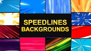 Speedlines Backgrounds Pack After Effects Templates [upl. by Trula]