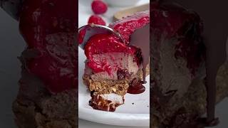 Nobake choc raspberry cheesecake nobake nobakerecipe veganrecipes cheesecake chocolate [upl. by Oiratnom]