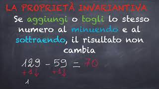 LA SOTTRAZIONE la proprietà invariantiva  scomporre per fare il calcolo veloce [upl. by Stephannie]