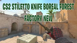 Stiletto Knife Boreal Forest  CS2 Skin Showcase 75 [upl. by Hsakaa]