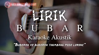 KARAOKE BUBAR Masdddho  VERSI Akustik Nada Cowok [upl. by Anatnom]