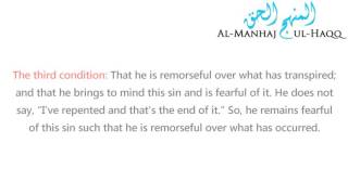 Repentance Its Meaning And Conditions  By Shaykh Saalih AlFawzaan [upl. by Eilasor466]