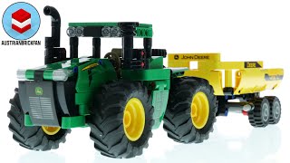 LEGO Technic 42136 John Deere 9620R 4WD Tractor  LEGO Speed Build Review [upl. by Astra]