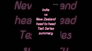 Ind vs NZ head to head test series summary  unknown facts  New Zealand cricket  cricket  shorts [upl. by Ecnerwaled]