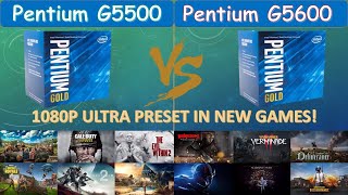 Pentium G5500 vs Pentium G5600  GTX 1070 1080P New Games Benchmark [upl. by Etteuqal]