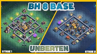 TOP 10 BEST BUILDER HALL 8 BASE  BH8 BASE WITH LINK  BH8 BASE LAYOUT  BH8 ANTI 3 STAR BASE [upl. by Beitris]