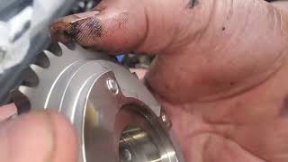 2011 ToyotaScion tC 2ARFE intake cam gear removal without removing camshaft [upl. by Triley]