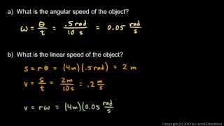 Precalculus 502d  Circular Motion Practice Problem 1 [upl. by Sakiv89]