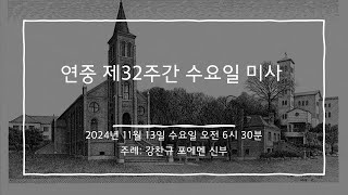 2024년 11월 13일 미사 연중 제32주간 수요일 미사영상X [upl. by Nalla718]