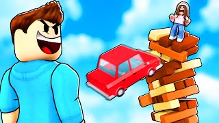 Jai Joué au Jenga Géant Dans Roblox [upl. by Annaujat]