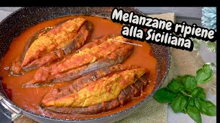 MELANZANE RIPIENE AL SUGO Ricetta Siciliana  TUTTO A CRUDO [upl. by Parris110]