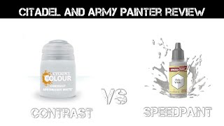 CONTRAST WHITE VS ARMY PAINTER SPEEDPAINT WHITE WHICH ONE IS BETTER [upl. by Vittorio]