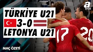 Türkiye U21 30 Letonya U21  MAÇ ÖZETİ  U21 Avrupa Şampiyonası Elemeleri  11102024 [upl. by Adnaw]