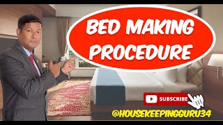 Bed Making Procedure  How to Make Bed in Hotel Perfect Bed Making  Standard Bed Making [upl. by Cirred]