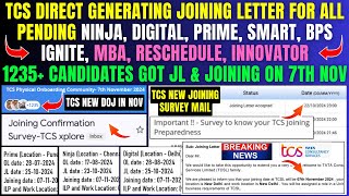 TCS NEXT PHASE ONBOARDING STARTED  TCS NEW JOINING PROCESS  CONFIRMED REMAINING JOINING IN NOVDEC [upl. by Ambrogino]