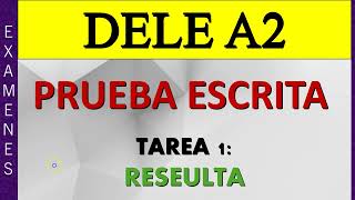 EXAMEN DELE A2 PRUEBA ESCRITA TAREA 1 RESUELTA PASO A PASO [upl. by Notnyw]