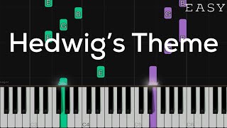 Hedwig’s Theme  Harry Potter  EASY Piano Tutorial Arr by Dan Coates [upl. by Eelsnia]