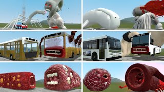 Thomas Train Bridge Worm Bus Eater Train Eater turned into Cursed  Garrys Mod [upl. by Yehudit]