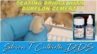 Seating a Provisional Bridge with Durelon Cement  Dental Minute with Steven T Cutbirth DDS [upl. by Onivla684]