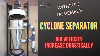 HOMEMADE CYCLONE SEPARATOR  DUST COLLECTOR SYSTEM [upl. by Bowrah]