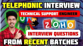 Zoho Technical support engineer Telephonic Interview  zoho telephonic interview questions [upl. by Malley]