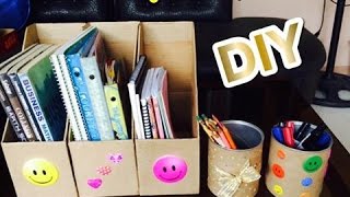 DIY DESK ORGANIZERS TUTORIAL [upl. by Rebmeced]