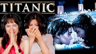 Foreign Girls React  Titanic  First Time Watch [upl. by Lliw]