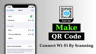 How To Create QR Code For WiFi Password on iPhone  Share Your WiFi Connection by QR Code [upl. by Erroll]