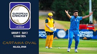 🔴 European Cricket League 2024  Group F Day 2  Cartama Oval Malaga Spain  T10 Live Cricket [upl. by Quartus873]