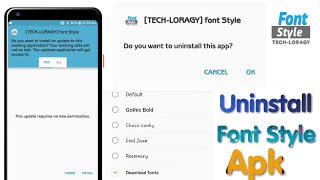 How to Uninstall  Font Style Apk  All Fonts Uninstall [upl. by Faustena687]