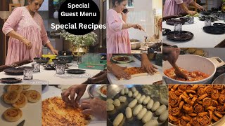 देखो कौन स्पेशल आ रहा है  इतना सब Special Guest Menu  Made Many Recipes Quick Halwa  New Snacks [upl. by Airdnalahs234]