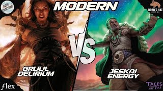 Gruul Delirium VS Jeskai Energy MTG Modern [upl. by Hannahsohs]