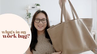 Whats In My Work Bag  Cuyana Easy Tote [upl. by Tessler]