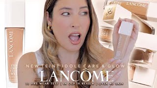 LANCOME TEINT IDOLE Ultra Wear CARE amp GLOW Foundation Review FULL DAY WEAR TEST OVER 40 Mature Skin [upl. by Onailime238]