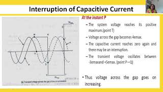 Lecture 25 Interruption of Capacitive Current [upl. by Nicola]