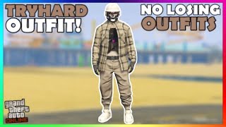 Easy Tan Joggers Invisible Torso Glitch Tryhard Modded Outfit No Transfer GTA Online [upl. by Aikemot]