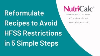 Reformulate Recipes to Avoid HFSS Restrictions in 5 Simple Steps [upl. by Portuna]