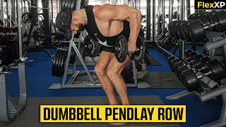 Dumbbell Pendlay Row Form amp Tutorial Guide 30 Seconds  FlexXP [upl. by Hazlett]