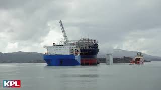 Departure of Voyageur Spirit FPSO from Kishorn Port amp Dry Dock [upl. by Eiramit]