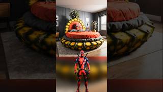 Superheroes as PINEAPPLE BEDS 💥🔥 marvel amp DC all characters🔥💥aimarvelspidermanavengersshorts [upl. by Annehs495]