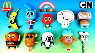 2018 McDONALDS THE AMAZING WORLD OF GUMBALL HAPPY MEAL TOYS FULL WORLD SET 10 CARTOON NETWORK KIDS [upl. by Yardna769]