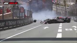 Massive F1 Monaco Crash Race Start  Formula 1 Monaco Grand Prix [upl. by Atnahsal708]