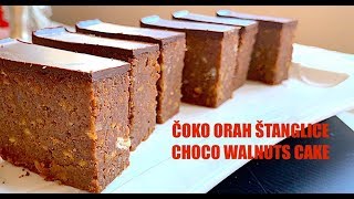 Čoko Orah Štanglice  za 15 minuta  Chocolate Walnuts Cake  CooKing Recepti [upl. by Schreib]