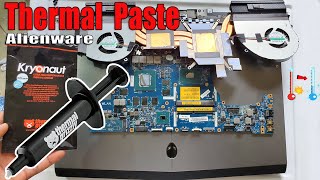 Repasting CPU amp GPU Alienware 17 R4 Dell Gaming Laptop [upl. by Yolanda159]