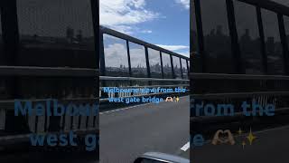 Beautiful view from the Westgate bridgeMelbourne cbd view melbourne australia skybridge [upl. by Retsof648]