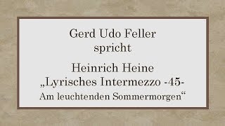 Heinrich Heine „Lyrisches Intermezzo – 45  Am leuchtenden Sommermorgen“ [upl. by Inor]