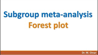 Subgroup meta analysis forest plot [upl. by Gildus]