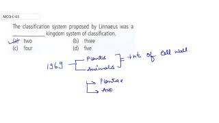 The classification system propsed by Linnaeus was a kingdom systeom of classification [upl. by Kohsa]