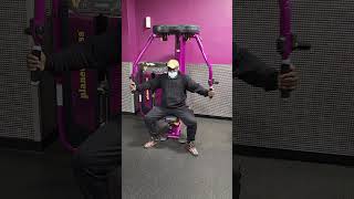 Planet Fitness Chest Fly Machine Using the chest fly machine to train the chest [upl. by Farand]